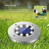 8PCS Solar Ground Light Outdoor Waterproof 8 LED Landscape Lighting Solar Light Cold Light Outdoor Ground Light