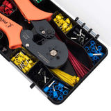 Paron Crimping Tool Kit Crimper Plier Hexagonal Tube Terminal Crimper with 850Pcs Terminals Cable Lugs Assortment Kit