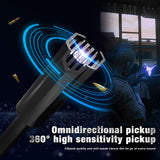USB Microphone Drive-free Voice Chat Video Conference Recording RGB Luminous Flexible Gooseneck Condenser MIC For PC Laptop