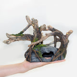 Small Aquarium Fish Tank Landscape Pavilion Tree Decoration Accessory Mountain Cave