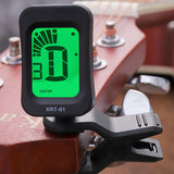 Guitar, Bass, Ukulele Acoustic Electronic Tuning Tuner w/ Clear LCD, Easy to Use T4MF
