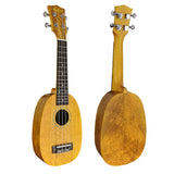 Aiersi Mango Wood Pineapple Ukulele 21 Inch Soprano 4 String Nylon Music Instrument for Professional and Beginner with Free Bag