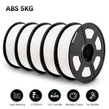 ABS Plastic 3D Printer Filament 5Rolls/set 1.75MM Refills 3D Printing Consumable Material 100% No Bubble Eco-friendly BELIVEER