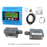 TUF-2000M DN15-100 DN50-700mm DN80-6000 DN300-6000 Digital Ultrasonic Flowmeter Module Sensor Indicator Counter Water Flow Meter