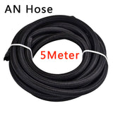 5M Universal Racing Oil Hose Line AN4 AN6 AN8 AN10  Nylon-Stainless Steel CPE Synthetic RubberFuel Pipe Oil Cooler Hose Oil Tube