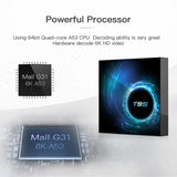 T95 TV Box for Android 10 Allwinner H616 Quad Core 6K Wifi Android 4GB RAM 64GB ROM 10.0 Media Player Youtube Set Top Box
