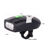 Universal Front Head Light Cycling Lamp Electronic Bell Horn 3 LED Bike Bicycle Light Hooter Siren Waterproof Accessory