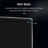 15.6 inch Portable Monitor IPS Screen 1920*1080 Resolution 170° Viewing Angle 60Hz Refresh Rate Wide Compatibility Silver