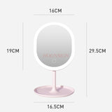 Mirror with light Led makeup mirror with light desktop net red female fill light with small mirror dormitory desktop folding