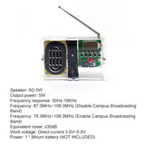 76-108MHz Automatically Adjust FM DIY Radio Set LCD Display Radio ith Power Amplifier Antenna Parts with Cover