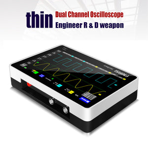 Mini Tablet Digital Oscilloscope 2 Channels 100MHz Band Width 1GSa/s Sampling Rate Oscilloscope 7&#39;&#39; Color TFT LCD Touch Screen