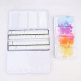 48 Grids Color Palette Painting Storage Iron Tins Paint Tray Box with Half Pans and Full Pans For Watercolor/Oil/ Acrylic Paints