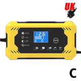 12V 6A Car Battery Charger Digital Car Battery Charger LCD Display Repair Motorcycle SUV Charger Power Repair Fully Automati