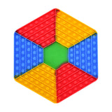 Checkerboard Silicone Push Bubble Fingertip Toys Anti-Stress Set Stress Reliever Squeeze Crafts For Adults Children