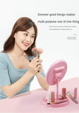 USB Charging Three Variable LED Light Color Hair Desktop Makeup Mirror Folded Belt Is Lamp Table