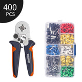 HSC8 6-4A/6-6 Crimping Pliers &amp; Terminals Set Tube Bootlace VE&amp;TE Terminals Hand Tools Electrician Crimper 0.06-10mm2 28-7AWG