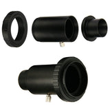 Full Metal Telescope Camera Adapter T-Ring + 1.25" Telescope Mount Adapter + Extension Tube for Nikon DSLR for Canon EOS DSLR
