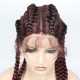 Lace wig female long hair chemical fiber headgear four-strand braid wig Braid wig