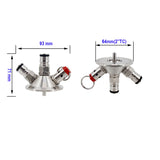 Stainless 2"TC Ball Lock Tapping Head Kit (2"Tri-Clover Commercial Keg to Ball Lock Conversion Kit) Homebrew Kegging Equipment