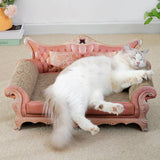 2 in 1 Cat Scratcher Cardboard Cat Scratch Pad with Premium Scratch Textures Design Cat Scratching Sofa Sleeping