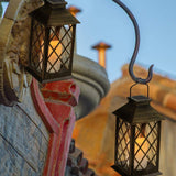 NB-4 Solar Lantern Hanging Lanterns Waterproof LED Flickering Flameless Candle Mission Outdoor Garden Decor Auto Sensing Lights