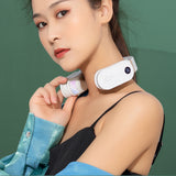 Portable Hanging Neck Fan Cooling Heater Smart Electric Bladeless Heating Air Conditioner Neck Silent Fan for Home Office Travel