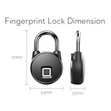 Fingerprint Padlock Tuya APP Bluetooth Waterproof Smart Lock USB Rechargeable Security Keyless Lock for School Locker Gym