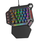 Single Handed Gaming Membrane Keyboard 35 Keys RGB Backlit One Hand Ergonomic Game Keypad For PS4 PC Laptop Pro PUBG Gamer
