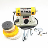 220V 350W Stone Polishing Machine DIY Woodworking Jade Jewelry Dental Bench Lathe Machine Grinding Machine Sanding Tools