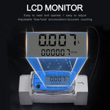 High Accuracy Digital Fuel Flow Meter Car Gasoline Diesel Kerosene Methanol Water Meter Counter Sensor Indicator Controller