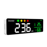 DM1306D Digital Decibel Sound Meter Smart Wall Mounted Neighbors Noise Detector 30-130dB Temperature and Humidity Monitor