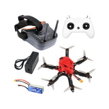 FEICHAO 175mm Six-Axle Mini Airframe DIY FPV Racing Drone with 1/1.8" 1200TVL 2.1mm+ND filter FPV Goggles T8S/FS-i6 FS I6 TX
