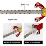 3 In 1 Circle Line Drawing Height Measurement Woodworking DIY Line Drawing Tool Drawing Gauge Woodworking Auxiliary Tools