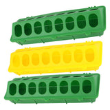 3pcs Flip Top Chicken Feeder For Pigeon Quail No Waste Food Dispenser Slot