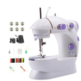 Household Multifunctional Mini Portable Sewing Machine Night Light Pedal Desktop Electric Sewing Machine Set