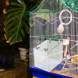 Bird Bath for Cage Portable Transparent Bird Tube Shower Box with Hooks No-Leakage Design for Budgerigar/Parakeet/Parrot