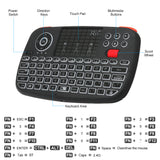 Rii i4 Mini Bluetooth Keyboard 2.4GHz Dual Modes Handheld Fingerboard Backlit Mouse Touchpad Remote Control for Windows Android