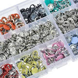 100/200 Sets Snap Fasteners Kit Tool  Metal Snap Buttons Rings with Fastener Pliers Press Tool Kit for Clothing Sewing Bibs DIY
