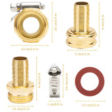 5/8Inch Aluminium Garden Hose Repair Connector with Stainless Steel Clamps,Male and Female Hose Fittings,End Repair