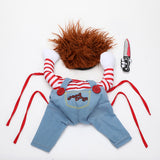 2021 NEW Dog Costumes Funny Clothes Chucky Style Funny Pet Clothes Dog Cosplay Costume Sets Novelty Clothing For Bulldog Pug