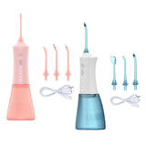 Electric Water Flosser Oral Irrigator Tooth Stains Portable 4 Cleaning Heads Waterproof Oral Care USB Teeth Cleaner for Kids