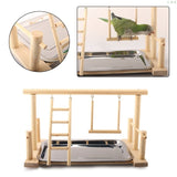 Parrot Standing Training Frame Bird Playground with Food Tray Pet Supplies PXPC