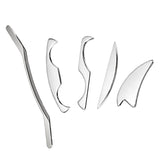 5PCS Stainless Steel Guasha Body  Muscle Back Massage Scraper Physical Therapy Fascia Knife Release Physiotherapy Health Care