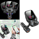 Car Bluetooth MP3 Audio AUX Player FM Transmitter QC3.0 Fast Charger