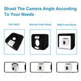 Home Photo Studio Box 40cm/60cm Led Lightroom Dimming Folding Softbox Light Tent With 4 Colors Backdrops For Product Photography