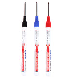30mm Deep Drill Hole Long Nib Water Resistant Marker Pens Black Blue Red Home Decoration Construction