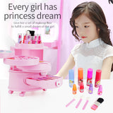 Kids Pretend Makeup Toys Simulation Cosmetics Set Girls Play Magic Lipstick Eye Shadow Educational Toys For Princess Fun Game