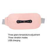 Menstrual Heating Pad 3 Gears Adjustable Cramp Heating Belt Waist Support Heating Belt Portable Heating Pad Disassemble Easy Use