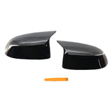 Gloss Black Side Mirror Rearview Covers Trim Fit for BMW X3 X4 X6 X7 Easy to Install