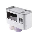 Magnetic Adsorption Toothbrush Holder Automatic Toothpaste Squeezer Home Storage Shelves Bathroom Accessories